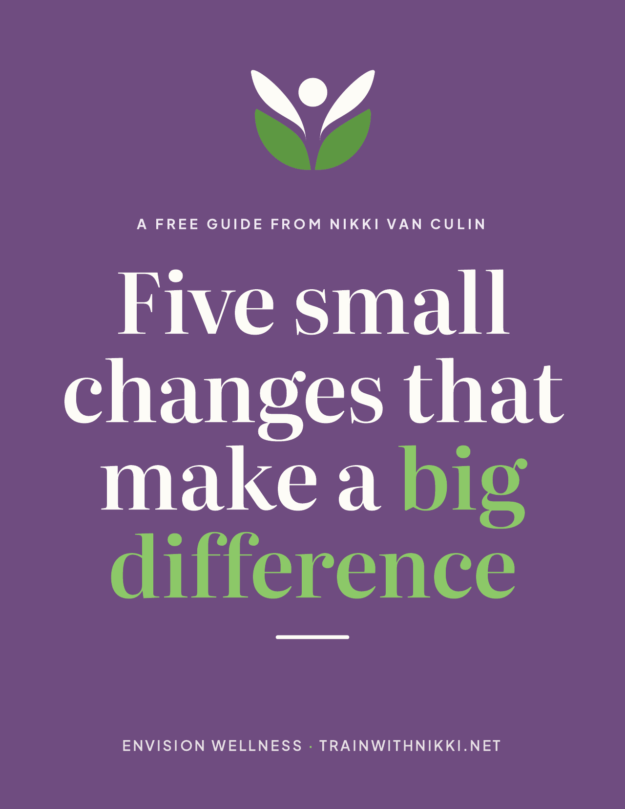 Cover of Five Small Changes That Make a Big Difference, a free guide from Nikki Van Culin