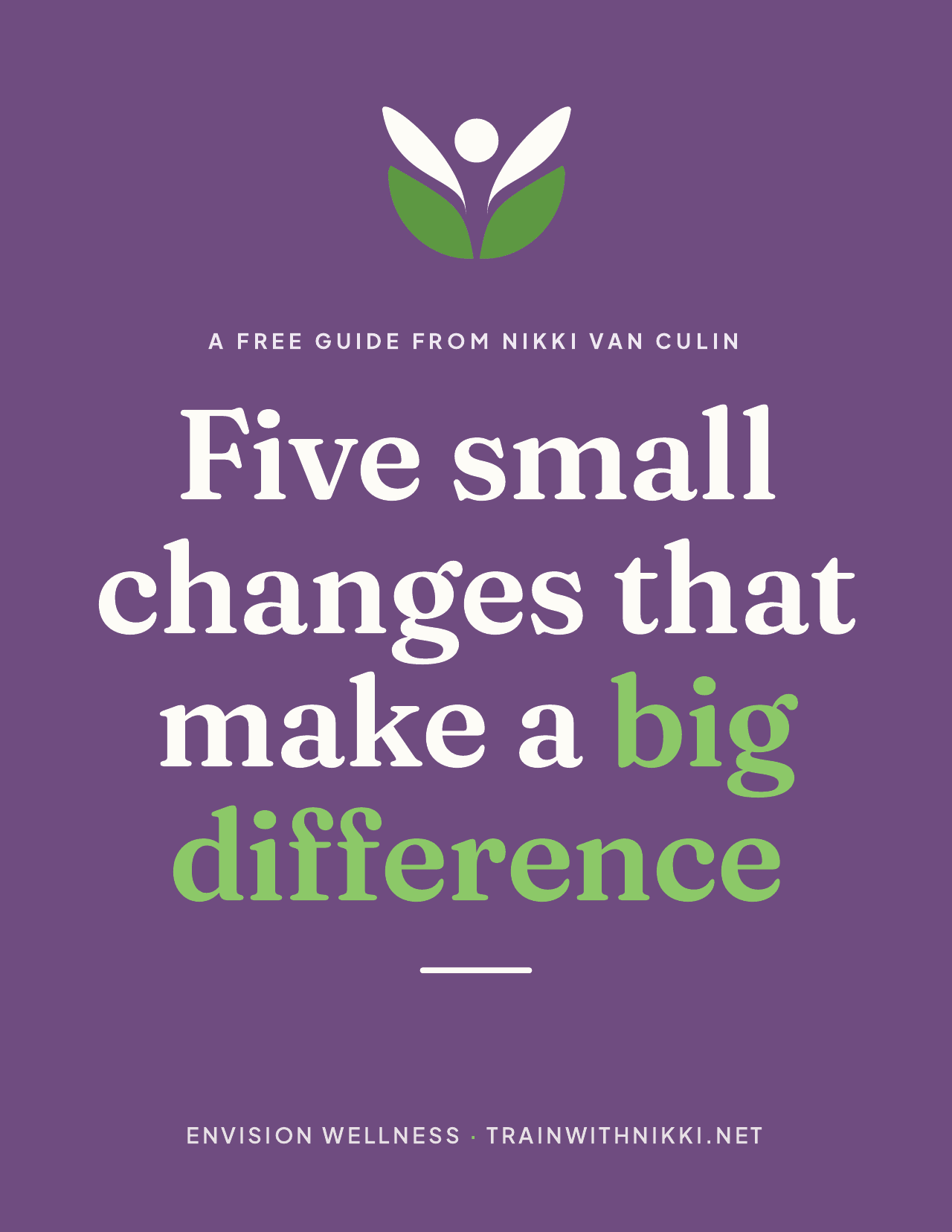 Cover of Five Small Changes That Make a Big Difference, a free guide from Nikki Van Culin